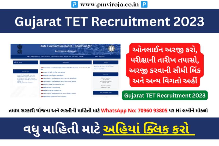 Gujarat TET Recruitment 2023: અરજી ફોર્મ, પરીક્ષાની તારીખ, પાત્રતા અને વધુ 1 Gujarat TET Recruitment 2023 (ગુજરાત TET ભરતી)