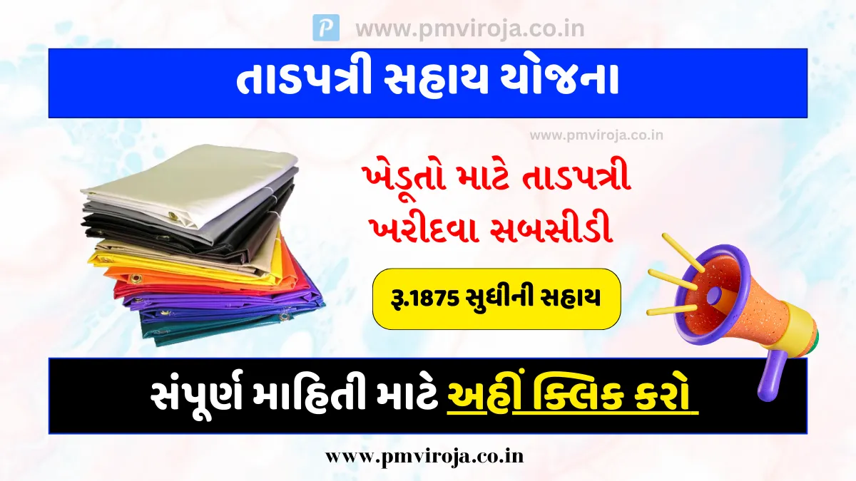 Tadpatri Sahay Yojana 2023: તાડપત્રી સહાય યોજના, ખેડૂતોને રૂપિયા 1875 ની સહાય 1 Tadpatri Sahay Yojana 2023, તાડપત્રી સહાય યોજના
